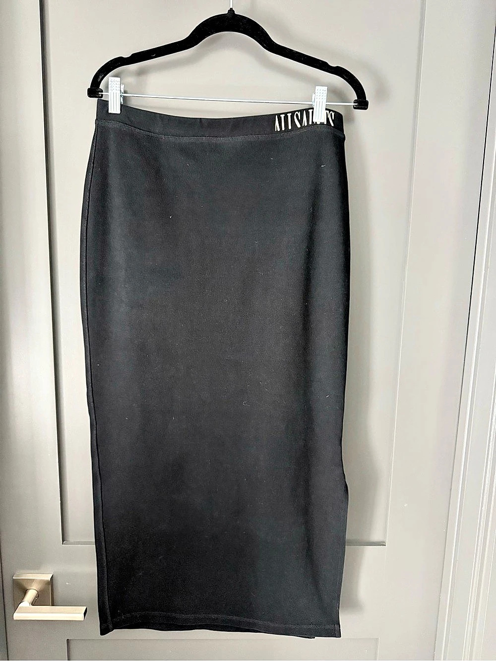 AllSaints Black Midi Skirt Size 10